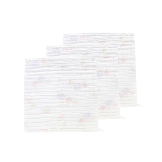 英氏22年新款泡泡纱婴儿手帕宝宝纯棉纱布巾3件装面巾YMJSJ02076A 商品图4