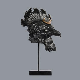 宇达青铜全铜十二生肖  鸡摆件《尚》青年雕塑家刘文杰作品  高60cm