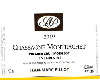 2019 JM Pillot, Morgeot Les Fairendes Chassagne-Montrachet 1er Cru【闪送】（65折） 商品图0