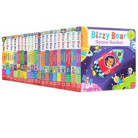 【送音频】新版小熊很忙【21册套装】 Bizzy Bear 系列 英文原版恐龙公园 万圣节派对 婴幼儿忙碌机关抽拉操作游戏纸板书绘本英语图画书