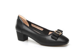 豪麟名鞋奥莱迪嘉女装牛皮革意式柔美皮鞋DJCMO21WP204黑色  原价1460元