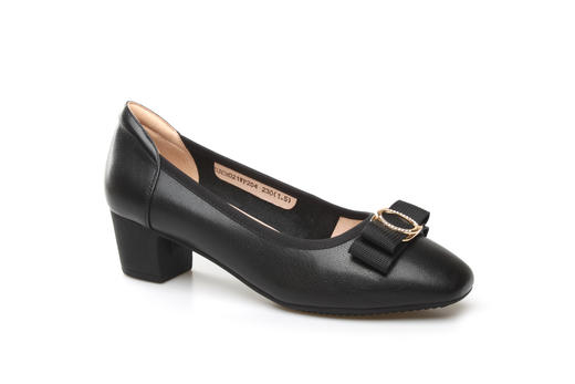 豪麟名鞋奥莱迪嘉女装牛皮革意式柔美皮鞋DJCMO21WP204黑色  原价1460元 商品图0