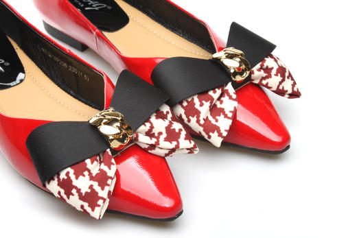 豪麟名鞋奥莱迪嘉女装牛移膜革意式柔美皮鞋DJMEO21WP206红色  原价1660元 商品图3