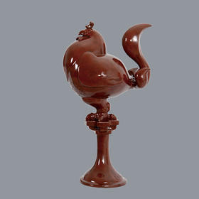 宇达青铜全铜十二生肖 鸡摆件《静观水月》著名雕塑家詹金龙作品 高38cm