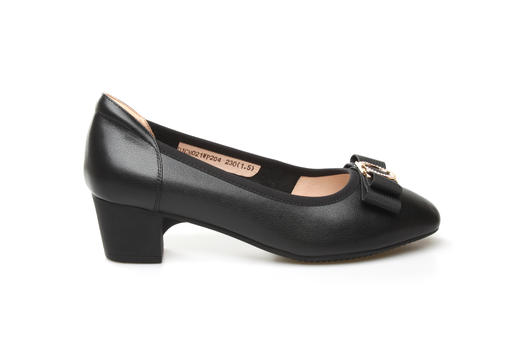 豪麟名鞋奥莱迪嘉女装牛皮革意式柔美皮鞋DJCMO21WP204黑色  原价1460元 商品图1