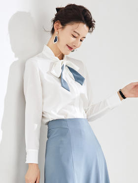 春秋季职业女装白衬衫长袖气质时尚OL正装工装工作服小众设计衬衣