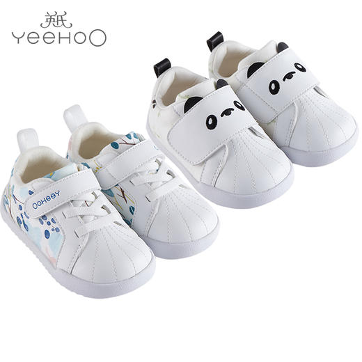 英氏男女宝白色贝壳头熊猫鞋学步鞋春秋YFXHJ12007A YFXHJ12008A 商品图0