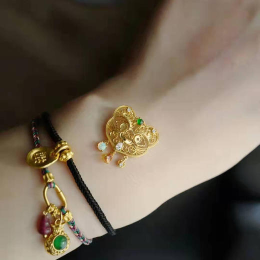 龢盒原创 金运福虎—虎年特制吉字小吊坠 项链 商品图2