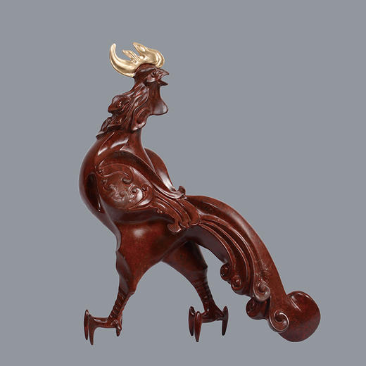 宇达青铜摆件  蔺宝钢作品 
 十二生肖鸡《雄鸡天下》艺术装饰摆件  高100cm 商品图0