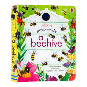 偷偷看里面系列 蜂巢 英文原版绘本 Usborne Peep Inside a Beehive 洞洞书 儿童英语科普纸板翻翻书 蜜蜂启蒙认知图画书 英文版