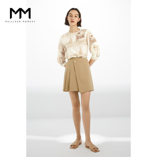 【商场同款】麦檬春拼接百褶不对称半身裙5C3240391 商品图1