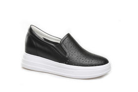 豪麟名鞋奥莱迪嘉女装牛皮革时尚休闲鞋DJXXO21WX204黑色  原价1660元