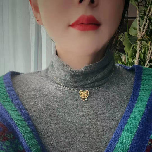 龢盒原创 金运福虎—虎年特制吉字小吊坠 项链 商品图3