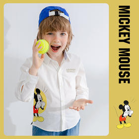 迪士尼童装男童春秋装新品衬衫洋气中小童帅气衬衣