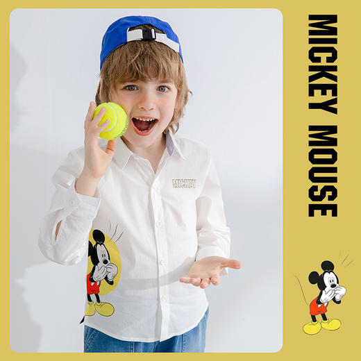 迪士尼童装男童春秋装新品衬衫洋气中小童帅气衬衣 商品图0