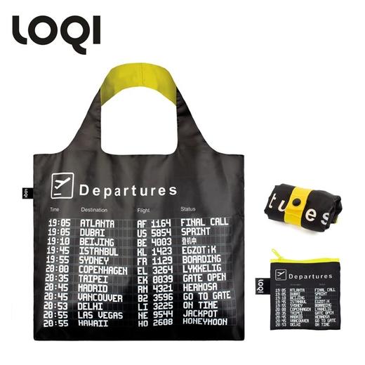 德国LOQI 艺术系列 机场系列 万用环保袋 再生环保材料 单肩可折叠 旅行大容量 防泼水 超轻50g可承重40斤 商品图4
