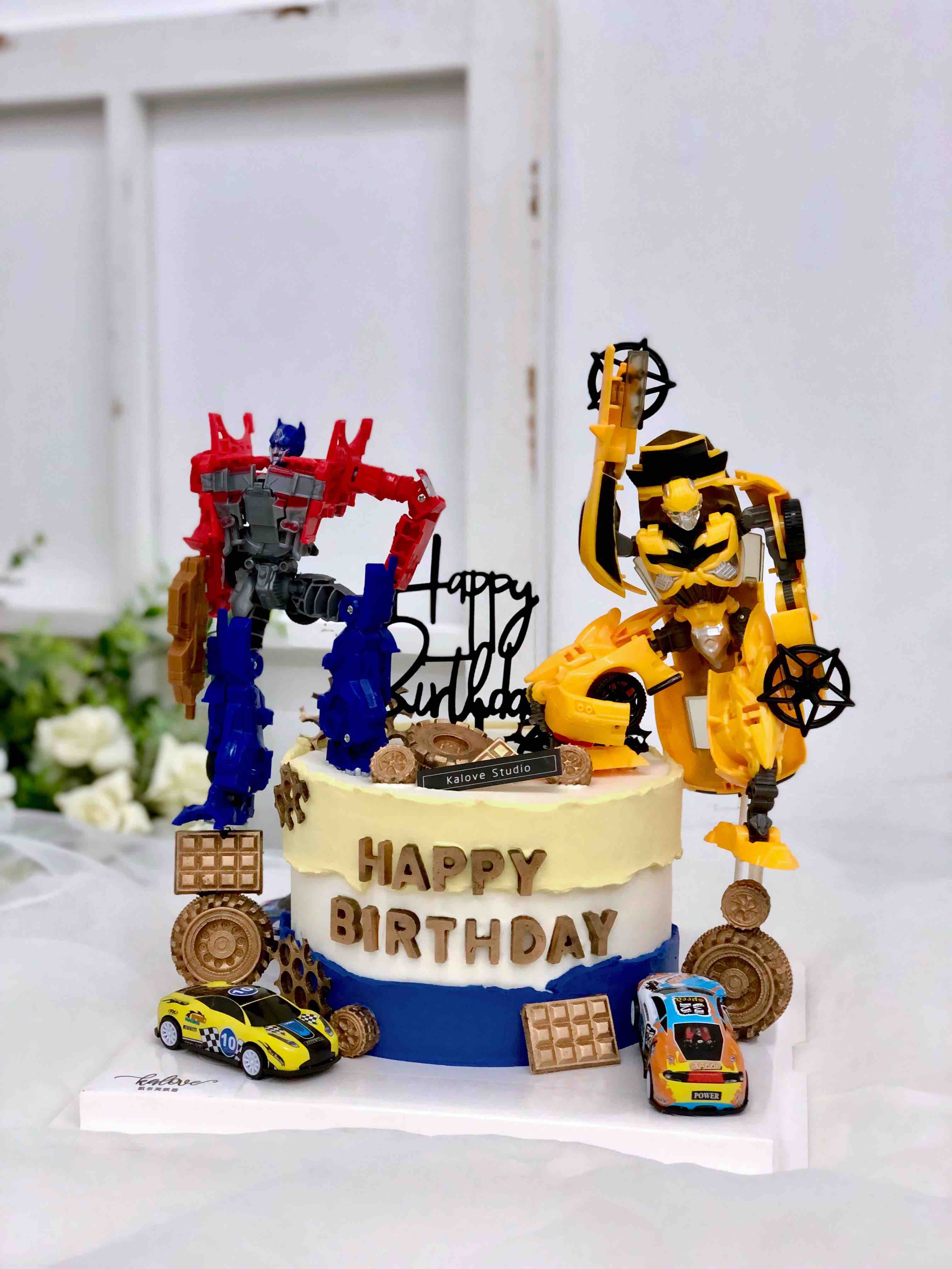 变形金刚机器人男孩周岁蛋糕