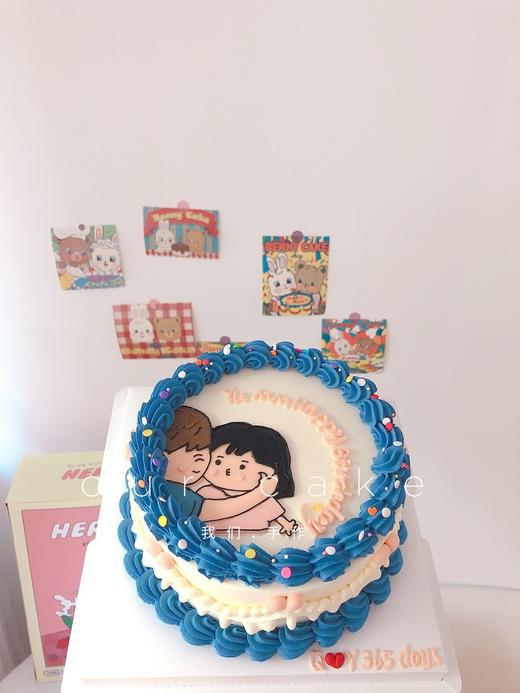 情侣纪念日/周年纪念日复古手绘蛋糕-低糖处理无添加 商品图2