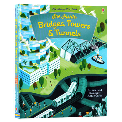 尤斯伯恩看里面系列 桥梁塔和隧道 英文原版 See Inside Bridges Towers and Tunnels 进口儿童科普百科翻翻书 STEM教育知识 商品图0