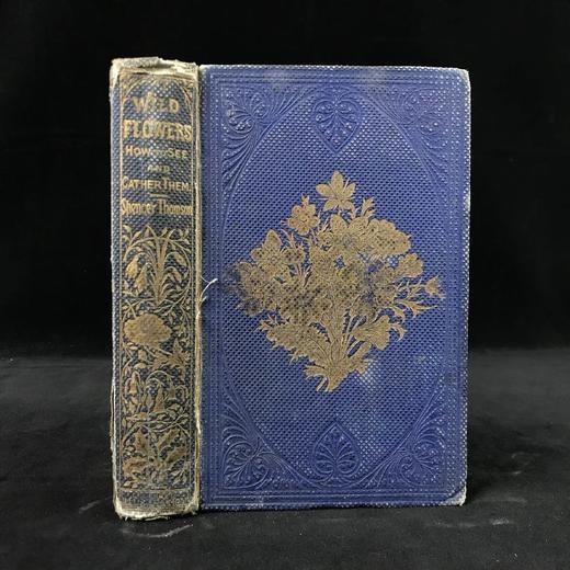 1859年 野花图鉴 8页套色版画171幅黑白版画插图 漆布精装64开 商品图0