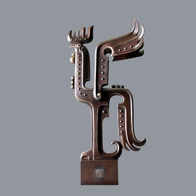 宇达青铜 韩美林作品  十二生肖鸡《大吉祥》艺术装饰摆件   高54cm