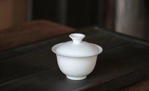 泡茶利器，典雅之选，德化白瓷盖碗 商品图0