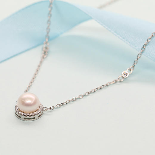 美裕 【守护】银925淡水珍珠链坠 7-8mm白 101774 商品图1