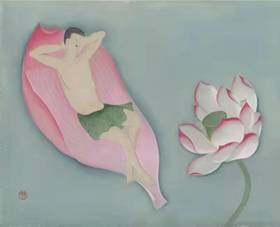 贺祖斌 | 《花憩》40cm×50cm