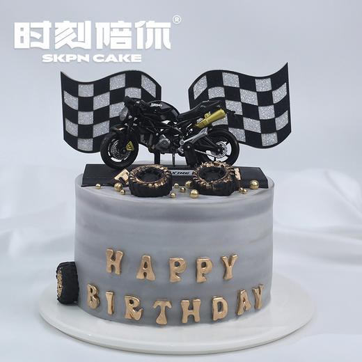 摩登飞车 摩托车男神生日蛋糕 商品图0