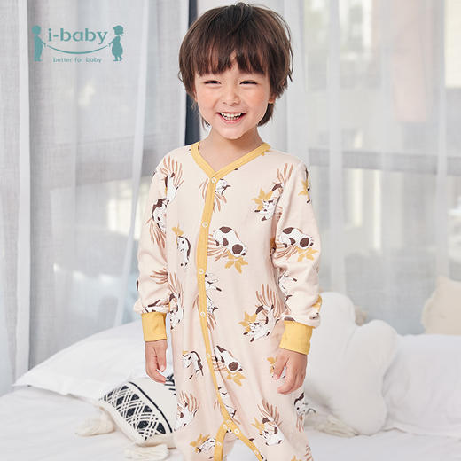 【99元任选3套单套不退】i-baby/英伦宝贝儿童恒温睡衣新款男童女童多花色舒适连体衣家居服 商品图8