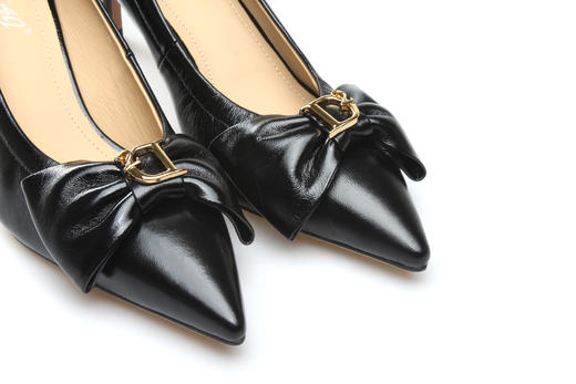 豪麟名鞋奥莱迪嘉女装羊皮革时尚气质皮鞋DJJSO21WP201黑色  原价1960元 商品图3