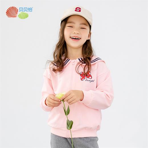 贝贝怡女童外套秋季新款中大童洋气海军风夹克韩版秋装女孩 商品图0