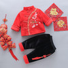 【虎年刺绣宝宝套装 甄选优质面料】2021冬季新品男童拜年服唐装中国风宝宝过年红色喜庆加绒加厚套装 商品缩略图7