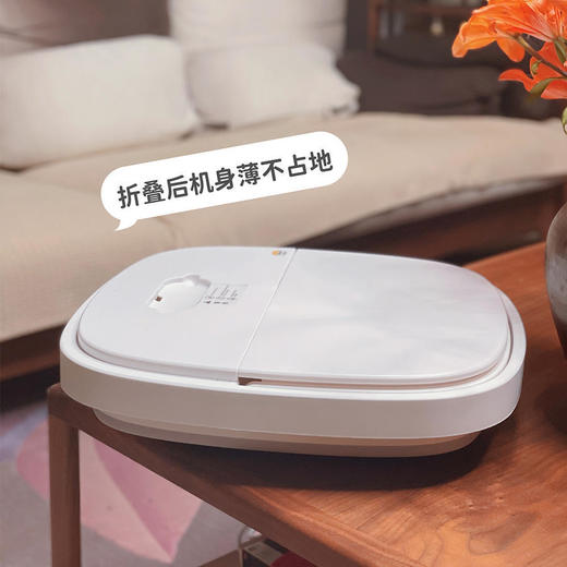 【泡个脚睡得香可折叠带遥控足浴盆】多种温度可选带足底按摩有自动气泡恒温加热红光气泡冰冷的冬夜泡完暖暖的促进血液循环更助眠多种智能模式可选 商品图3