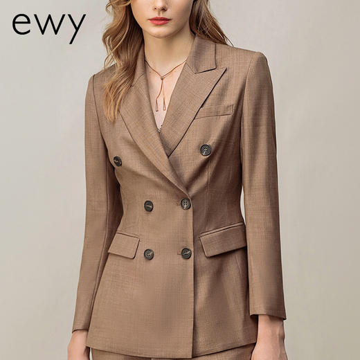 卡其色职业装女时尚气质女神范西装套装上班面试总裁正装工作服 商品图3