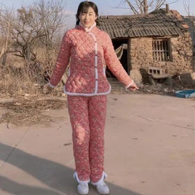 TZF-LHFS211229新款时尚优雅气质驼绒保暖棉衣套装