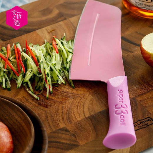 【文怡之选】精选钢刀 美人帮菜刀 水果刀 锋利不易生锈 不沾涂层刀身 防滑手柄 超轻中式 菜刀 刀 商品图6