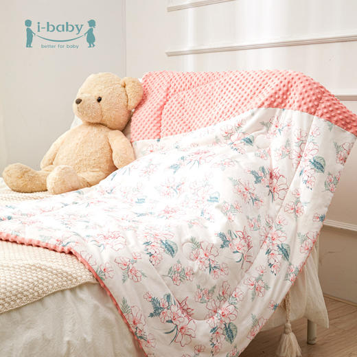 SQ【110X140cm 】i-baby恒温安抚豆豆被 儿童被子秋冬厚款幼儿园午睡被加厚婴儿盖毯 商品图2