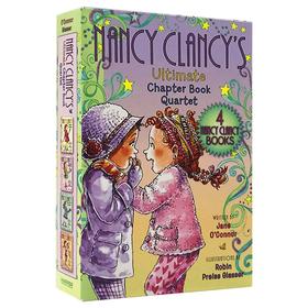 漂亮的南希4册章节桥梁书 英文原版 Fancy Nancy Clancy’s Ultimate Chapter Book 儿童英语小说 时尚小俏妞故事合集