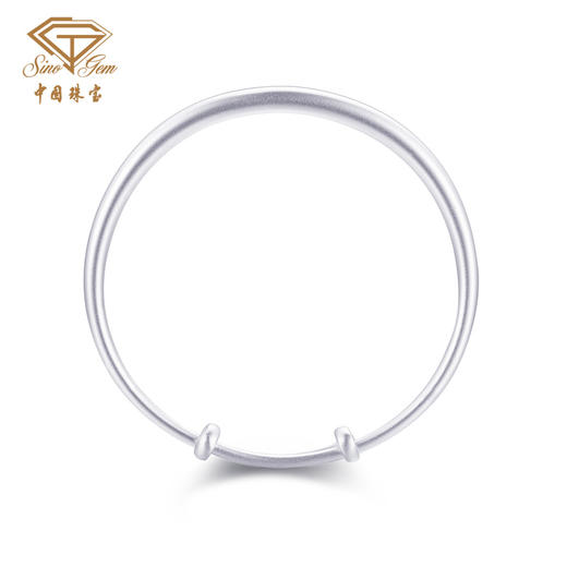 中国珠宝 足银推拉手镯 古法银磨砂镯子 限量礼盒版手办 商品图3