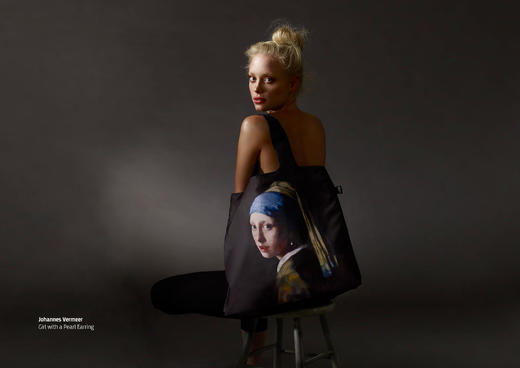 德国LOQI 博物馆系列 人像画合集 戴珍珠耳环的少女 蒙娜丽莎的微笑 万用环保袋 再生环保材料 单肩可折叠 旅行大容量 防泼水 超轻50g可承重40斤 商品图11