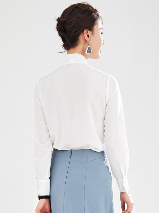 春秋季职业女装白衬衫长袖气质时尚OL正装工装工作服小众设计衬衣 商品图4