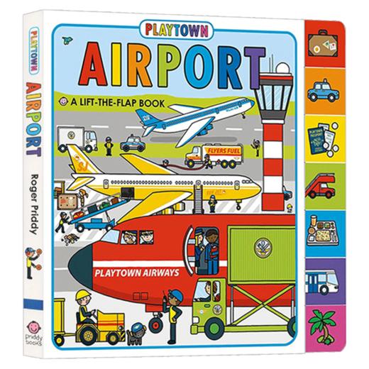 玩玩镇系列 机场 英文原版 Playtown Airport 交通工具认知 儿童趣味纸板翻翻书 边玩边学 英文版幼儿启蒙认知绘本 亲子共读图画书 商品图3