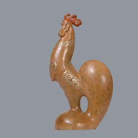 宇达青铜全铜十二生肖  鸡摆件《呼晨》著名雕塑家唐大禧作品  高49cm