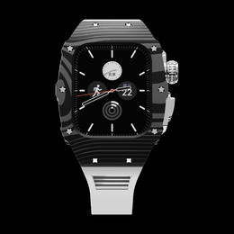 Apple Watch S8 高端改装套件 碳纤维/钛合金/白色表带