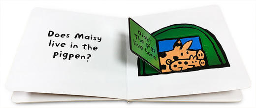 小鼠波波住在哪里 英文原版 Where Does Maisy Live 儿童英语启蒙纸板翻翻书 亲子互动边玩边学 Lucy Cousins 英文版进口原版书籍 商品图1