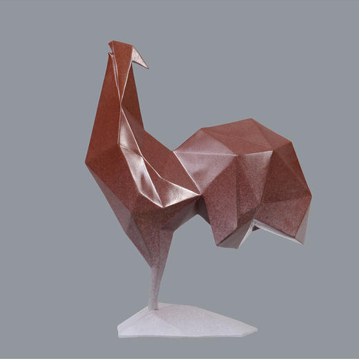 宇达青铜摆件  段秀森作品  十二生肖鸡   《高歌》艺术装饰摆件  高30cm 商品图0