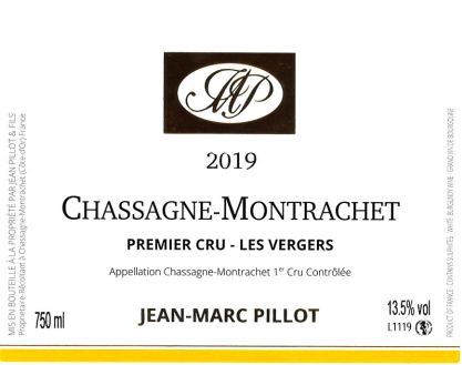 2019 JM Pillot, Vergers Chassagne-Montrachet 1er Cru【闪送】（65折）