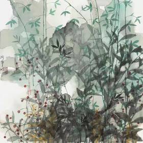 阙阿宁 | 写意花鸟01  50cm×50cm