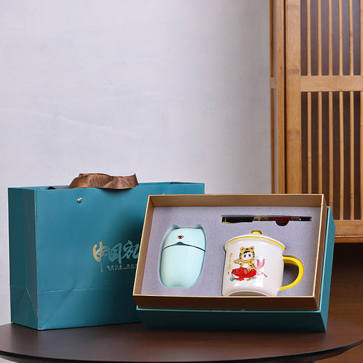 创意陶瓷水杯礼品马克杯礼盒装企业办公泡茶杯活动伴手礼 商品图1